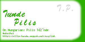 tunde pilis business card